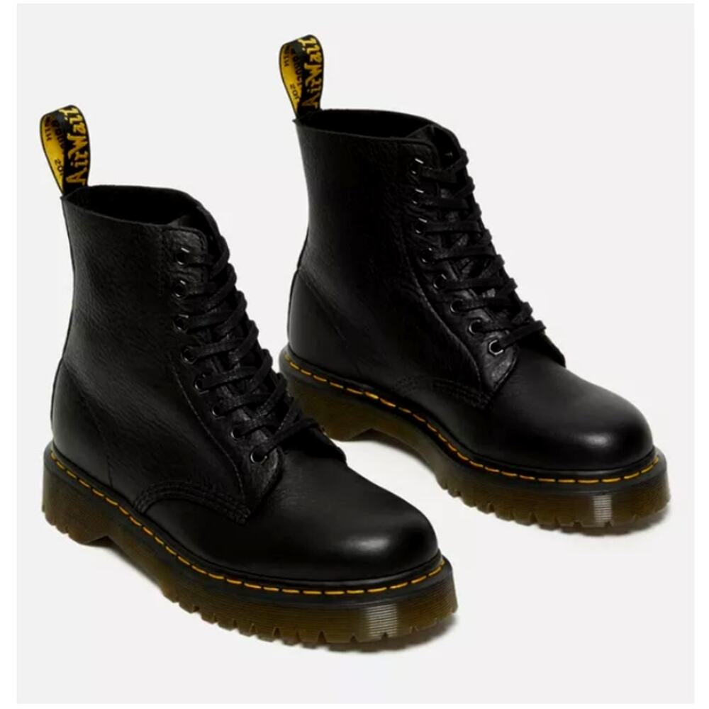 Dr. Martens 1460 Pascal Bex Leather Lace Up Boots Black Size 11